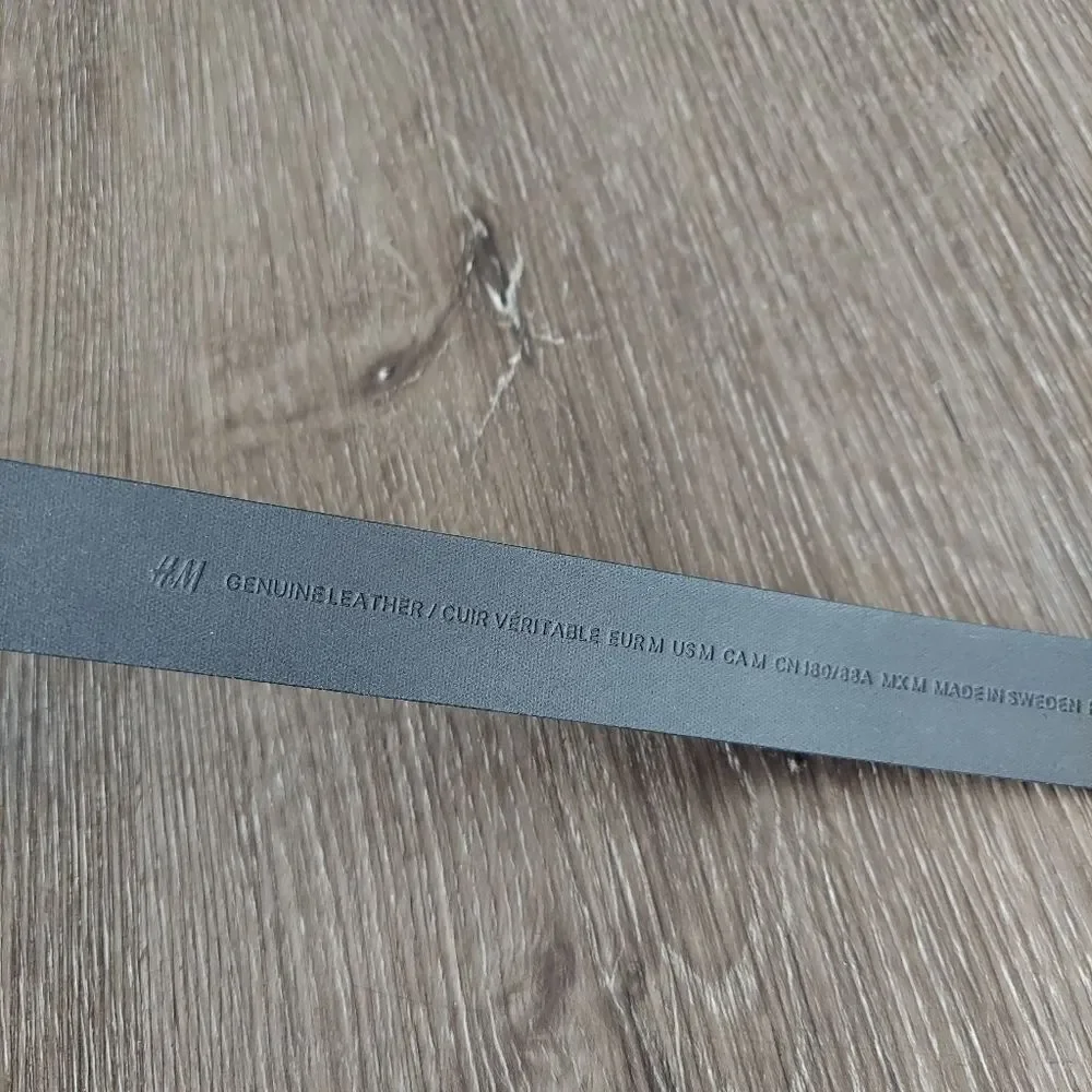 H&M Black Leather Belt Medium